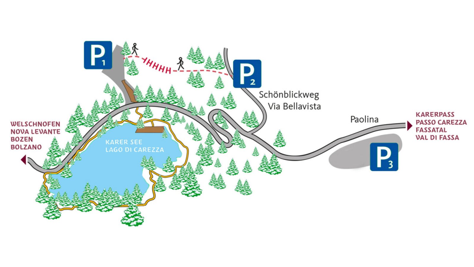 Anfahrtsbeschreibung Zum Karer See Im Eggental